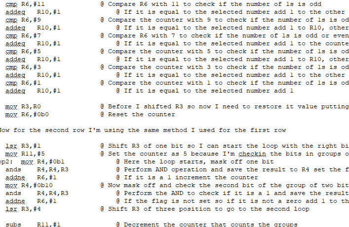 Assembly code sample