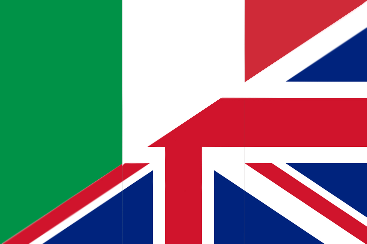 Italian, UK Flag